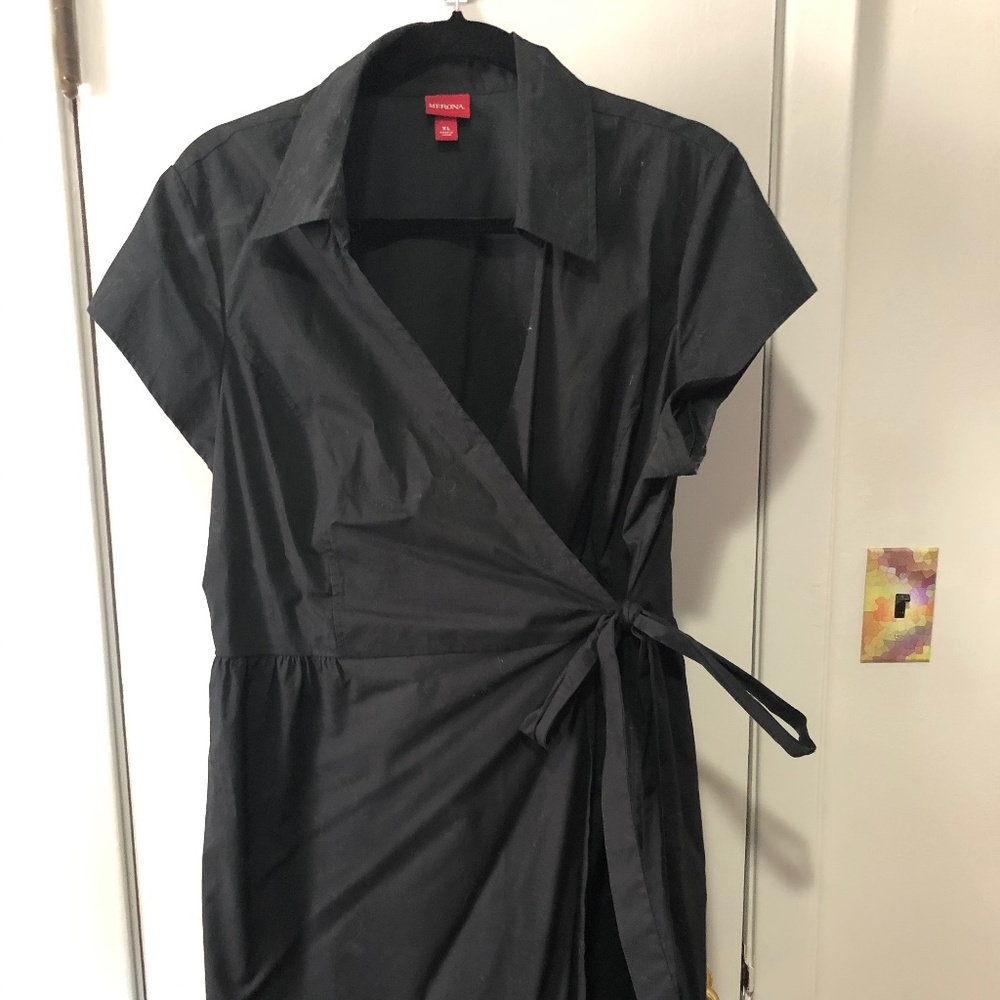 Black wrap dress